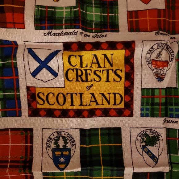 Clan Cloot Tea Towel - Duart Castle Scottish Clan Plaids Tea Towel